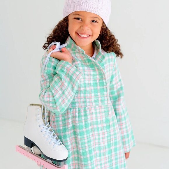 NWT The Beaufort Bonnet Company Penelope Pea Coat in Putney Plaid - Picture 1 of 5